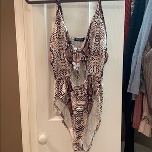 Nasty Gal Snakeskin body suit